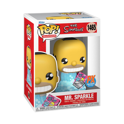 The Simpsons Mr. Sparkle Diamond Glitter Funko Pop! Vinyl Figure #1465 - Previews Exclusive