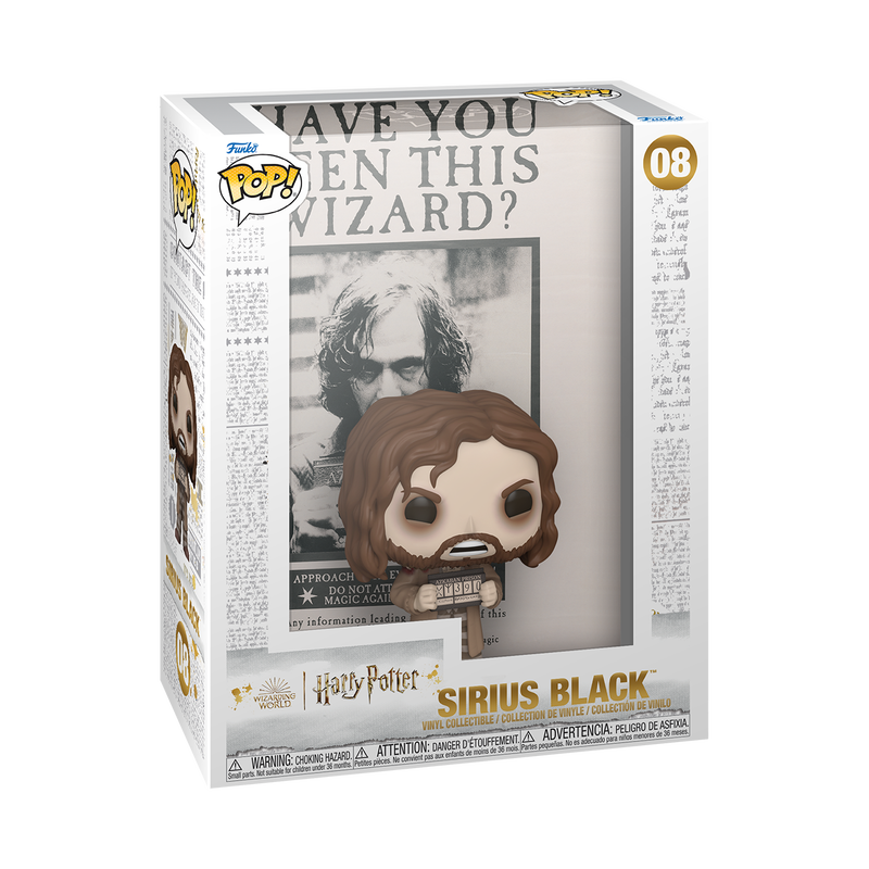 Harry Potter and the Prisoner of Azkaban Sirius Black Funko Pop! Cover Figure #08 with Case